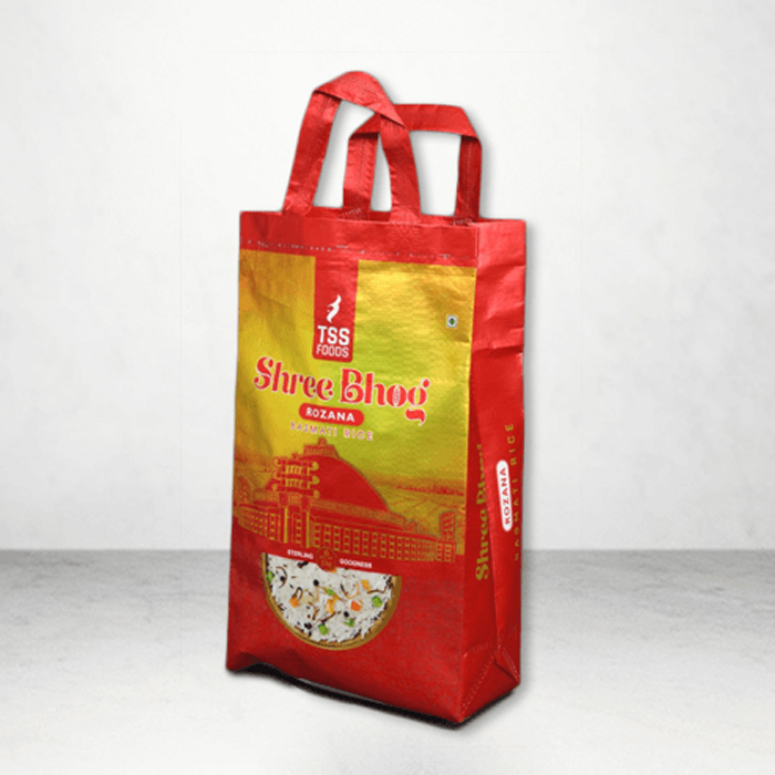 BOPP laminated bags with handles & D cut